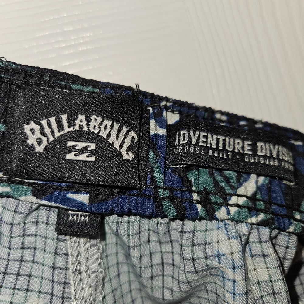 Billabong Board Shorts‎ Mens Med Black Green Adventure Divison